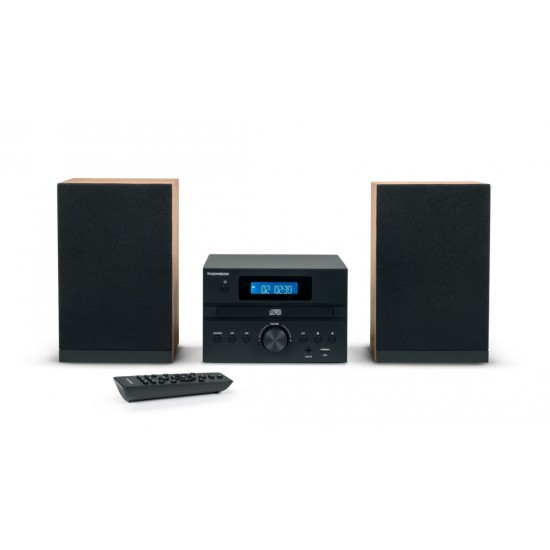 THOMSON MICRO SOUND SYSTEM BT RADIO FM/CD/MP3/USB BLACK WOOD FINISH MIC123BT THOMSON MICRO SOUND SYSTEM BT RADIO FM/CD/MP3/USB BLACK WOOD FINISH MIC123BT