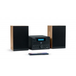 THOMSON MICRO SOUND SYSTEM BT RADIO FM/CD/MP3/USB BLACK WOOD FINISH MIC123BT