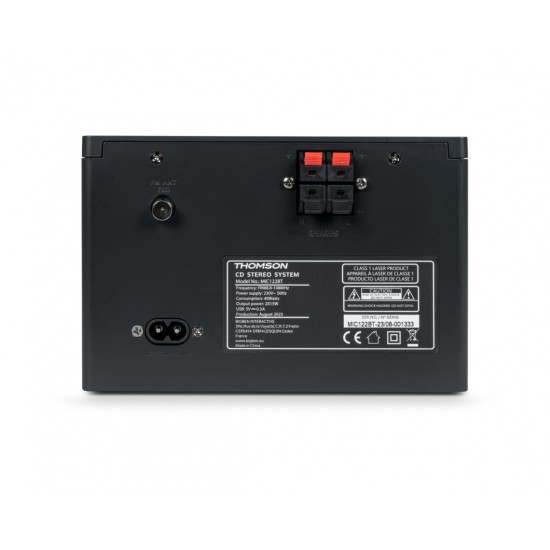 THOMSON MICRO SOUND SYSTEM BT RADIO FM/CD/MP3/USB BLACK WOOD FINISH MIC123BT THOMSON MICRO SOUND SYSTEM BT RADIO FM/CD/MP3/USB BLACK WOOD FINISH MIC123BT