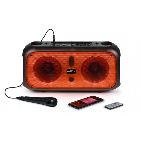 BIGBEN PARTY LUMINOUS LOUDSPEAKER AND MICROPHONE WITH BT 200W USB SD AUX CABLE PARTYBTHPLH