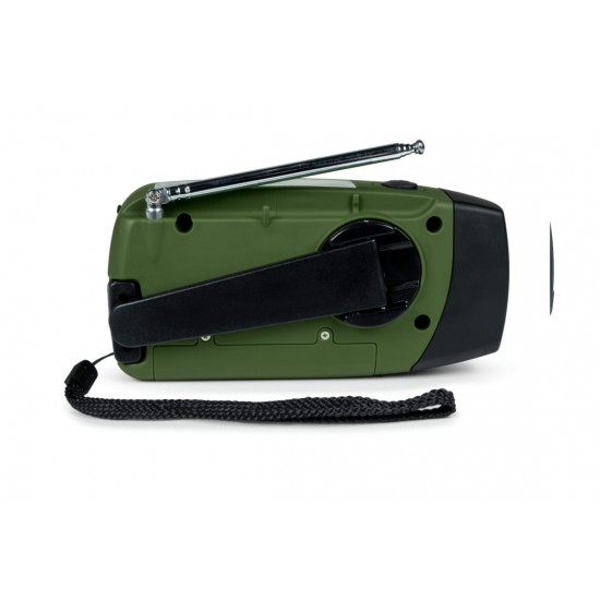 THOMSON RADIO WITH GREEN AND BLACK EMERGENCY TORCH RT260