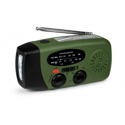 THOMSON RADIO WITH GREEN AND BLACK EMERGENCY TORCH RT260
