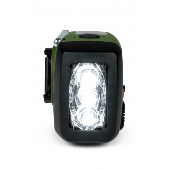 THOMSON RADIO WITH GREEN AND BLACK EMERGENCY TORCH RT260