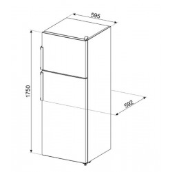 SMEG FRIDGE UNIVERSAL DOUBLE DOOR WHITE FD32F