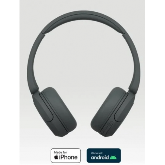 SONY WHCH520B HEADPHONES BT MIC 60H BLACK