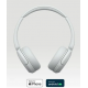 SONY WHCH520W HEADPHONES BT MIC 50H WHITE