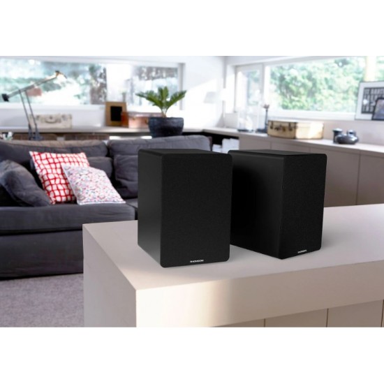 THOMSON HIFI BOOKSHELF SPEAKERS 50W BT 5.0 RCA COMMAND BLACK WS400DUO THOMSON HIFI BOOKSHELF SPEAKERS 50W BT 5.0 RCA COMMAND BLACK WS400DUO