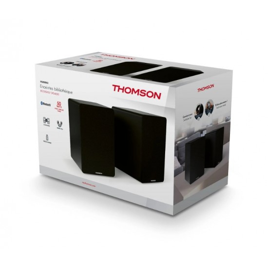 THOMSON HIFI BOOKSHELF SPEAKERS 50W BT 5.0 RCA COMMAND BLACK WS400DUO THOMSON HIFI BOOKSHELF SPEAKERS 50W BT 5.0 RCA COMMAND BLACK WS400DUO