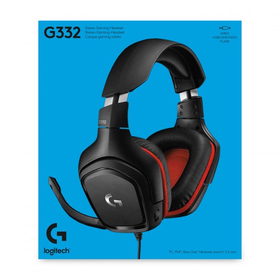 LOGITECH G332 GAMING HEADPHONES BLACK/RED LOGITECH G332 GAMING HEADPHONES BLACK/RED