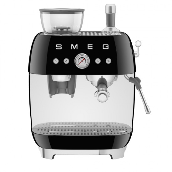 SMEG ESPRESSO MACHINE 50'STYLE WITH INTEGRATED GRINDER BLACK EGF03BLEU SMEG ESPRESSO MACHINE 50'STYLE WITH INTEGRATED GRINDER BLACK EGF03BLEU