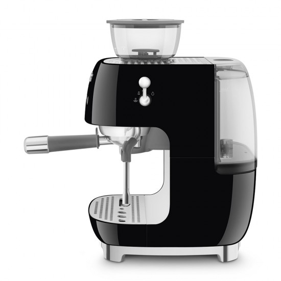 SMEG ESPRESSO MACHINE 50'STYLE WITH INTEGRATED GRINDER BLACK EGF03BLEU SMEG ESPRESSO MACHINE 50'STYLE WITH INTEGRATED GRINDER BLACK EGF03BLEU
