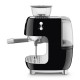SMEG ESPRESSO MACHINE 50'STYLE WITH INTEGRATED GRINDER BLACK EGF03BLEU SMEG ESPRESSO MACHINE 50'STYLE WITH INTEGRATED GRINDER BLACK EGF03BLEU