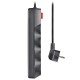 NGS POWER STRIP WITH SWITCH SURGE POLE 800 WITH 8 BLACK SOCKETS