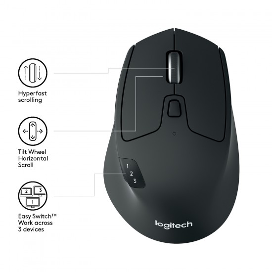 LOGITECH MOUSE M720 TRIATHLON BLACK (910-004791)