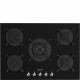SMEG 5 BURNER GAS HOB 72CM CLASSIC PV375N SMEG 5 BURNER GAS HOB 72CM CLASSIC PV375N