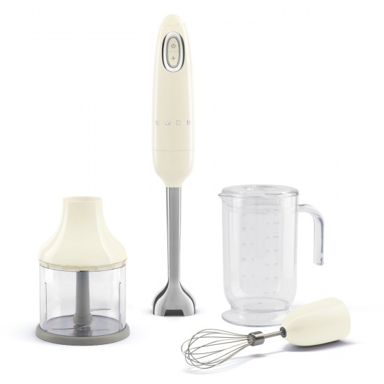 SMEG HAND BLENDER WITH ACCESORIES 50´STYLE CREAM HBF03CREU SMEG HAND BLENDER WITH ACCESORIES 50´STYLE CREAM HBF03CREU