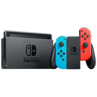 NINTENDO SWITCH CONSOLE BLUE/RED WITH SWITCH SPORTS AND LEG STRAP