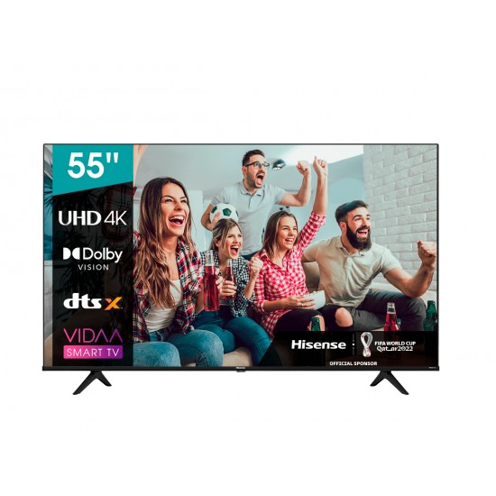 HISENSE TV 55" 55A6BG UHD STV WIFI HDR10+ S/M HISENSE TV 55" 55A6BG UHD STV WIFI HDR10+ S/M