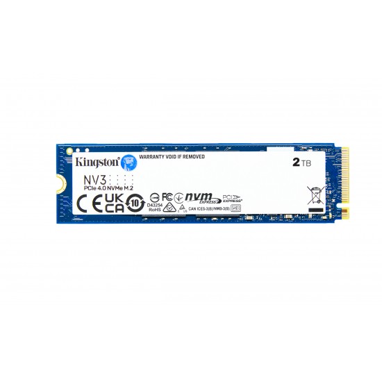 KINGSTON NV3S INTERNAL SSD 2TB NVMe PCIe 4.0 M.2 SNV3S/2000G KINGSTON NV3S INTERNAL SSD 2TB NVMe PCIe 4.0 M.2 SNV3S/2000G