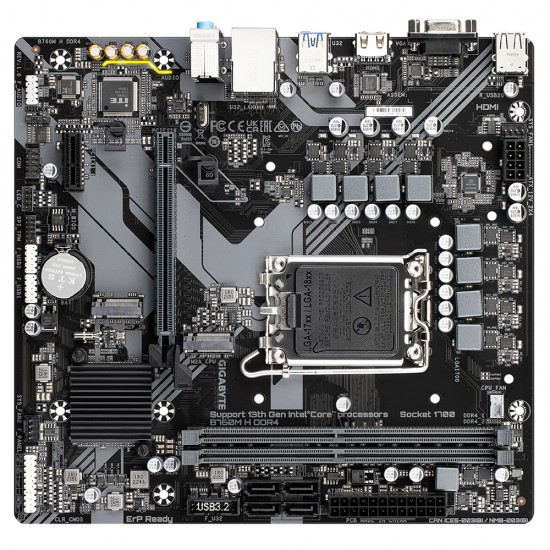 GIGABYTE B760M H MOTHERBOARD MICRO ATX DDR4 LGA1700 9MB76MH4-00-10 GIGABYTE B760M H MOTHERBOARD MICRO ATX DDR4 LGA1700 9MB76MH4-00-10