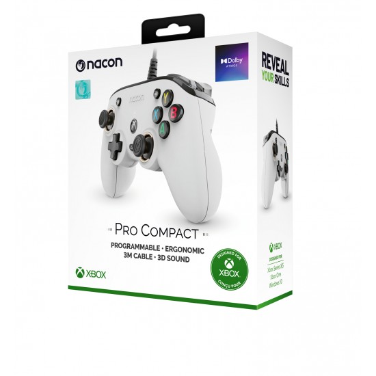 MICROSOFT XBOX X SERIES CONTROLLER NACON PRO COMPACT WHITE MICROSOFT XBOX X SERIES CONTROLLER NACON PRO COMPACT WHITE