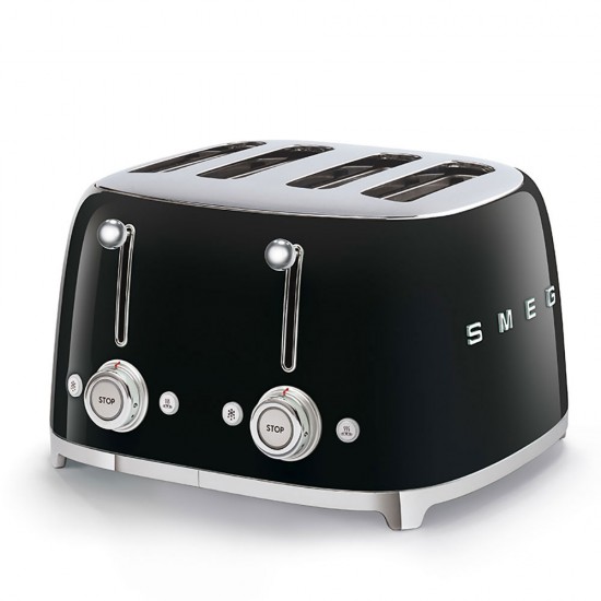SMEG TOASTER 4X4 50´STYLE BLACK TSF03BLEU SMEG TOASTER 4X4 50´STYLE BLACK TSF03BLEU