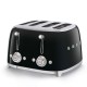 SMEG TOASTER 4X4 50´STYLE BLACK TSF03BLEU SMEG TOASTER 4X4 50´STYLE BLACK TSF03BLEU