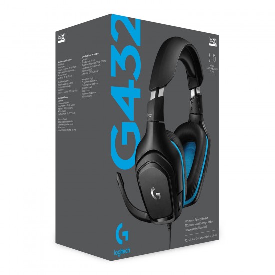 LOGITECH G432 GAMING HEADPHONES LOGITECH G432 GAMING HEADPHONES