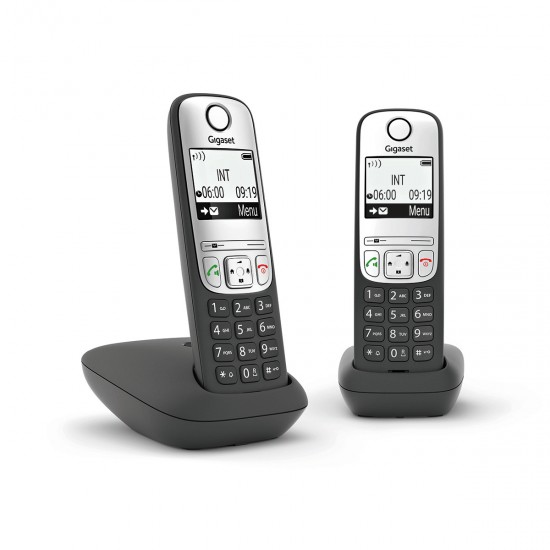 GIGASET WIRELESS PHONE AS690 DUO BLACK L36852-H2810-D201 GIGASET WIRELESS PHONE AS690 DUO BLACK L36852-H2810-D201