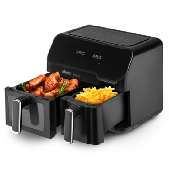 UFESA AIR FRYER STORM 9L (5.5L+3.5L) SIMULTANEOUS UFESA AIR FRYER STORM 9L (5.5L+3.5L) SIMULTANEOUS