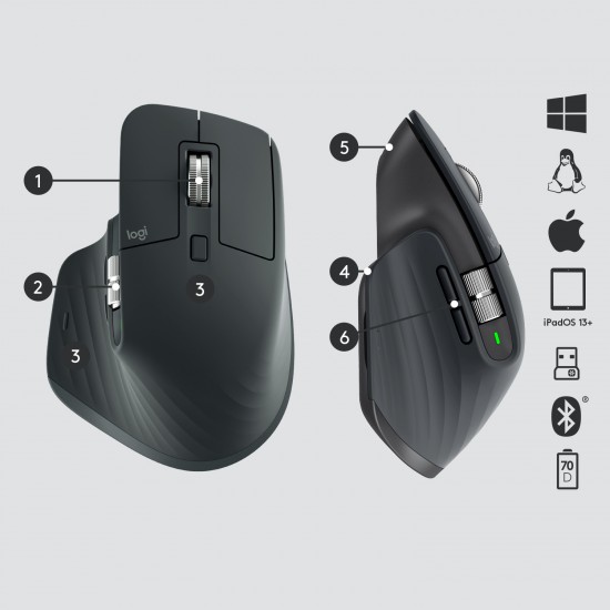 LOGITECH MX MASTER 3 MOUSE 910-005694 LOGITECH MX MASTER 3 MOUSE 910-005694