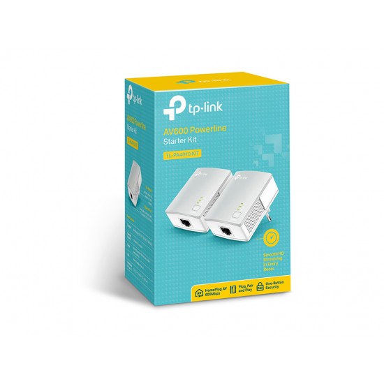 TP-LINK POWERLINE AV600 KIT 2 UDS 1 PORT  TL-PA4010 KIT