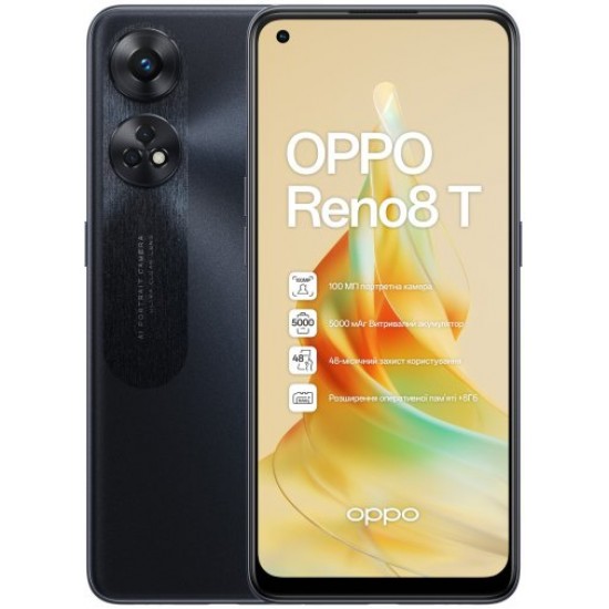 OPPO RENO 8T 8+128GB DS 4G MIDNIGHT BLACK OEM OPPO RENO 8T 8+128GB DS 4G MIDNIGHT BLACK OEM
