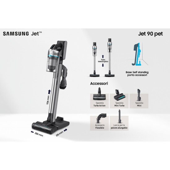 SAMSUNG VACUUM JET 90 SERIES VS20R9042T2 550W INOX AQUA CHROMETAL SAMSUNG VACUUM JET 90 SERIES VS20R9042T2 550W INOX AQUA CHROMETAL
