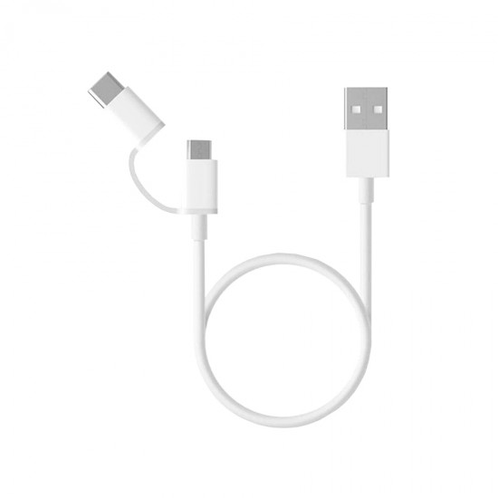 XIAOMI CABLE MI 2-IN-1 USB MICRO USB TO TYPE C (100cm) WHITE SJV4082TY