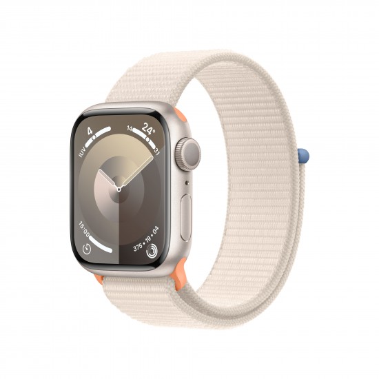 APPLE WATCH SERIES 9 41MM STARLIGHT ALUMINIUM CASE WITH STARLIGHT SPORT LOOP MR8V3QL/A APPLE WATCH SERIES 9 41MM STARLIGHT ALUMINIUM CASE WITH STARLIGHT SPORT LOOP MR8V3QL/A