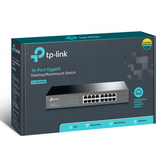 TP-LINK SWITCH 16 PORT GIGA RACK 13 TL-SG1016D TP-LINK SWITCH 16 PORT GIGA RACK 13 TL-SG1016D