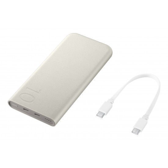 SAMSUNG POWER BANK FAST CHARGING 10000 mAh 25W EB-P3400XUEGEU BEIGE SAMSUNG POWER BANK FAST CHARGING 10000 mAh 25W EB-P3400XUEGEU BEIGE