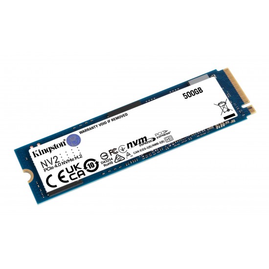 KINGSTON NV2S INTERNAL SSD 500GB NVMe PCIe 4.0 M.2 SNV2S/500G KINGSTON NV2S INTERNAL SSD 500GB NVMe PCIe 4.0 M.2 SNV2S/500G
