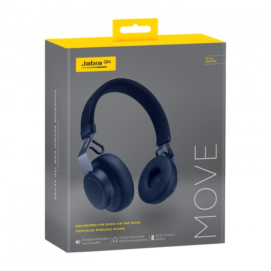 JABRA WIRELESS HEADPHONE MOVE NAVY BLUE JABRA WIRELESS HEADPHONE MOVE NAVY BLUE