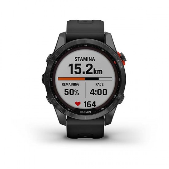 GARMIN FENIX 7S SOLAR PREMIUM MULTISPORT GPS WATCH SLATE GRAY WITH BLACK BAND GARMIN FENIX 7S SOLAR PREMIUM MULTISPORT GPS WATCH SLATE GRAY WITH BLACK BAND