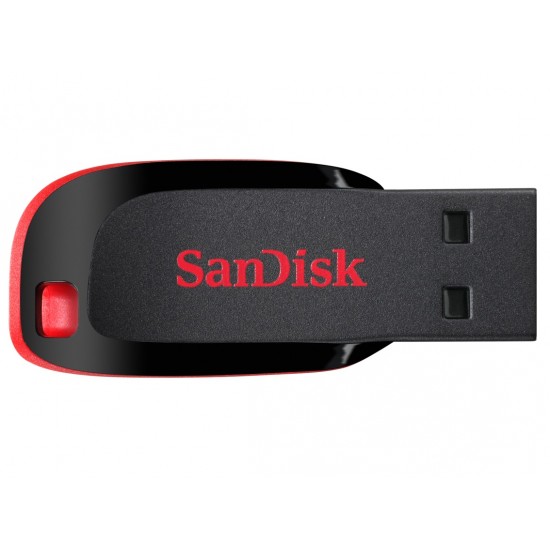 SANDISK CRUZER BLADE FLASH DRIVE USB 16 GB USB TYPE  2.0 BLACK, RED SDCZ50-016G-B35