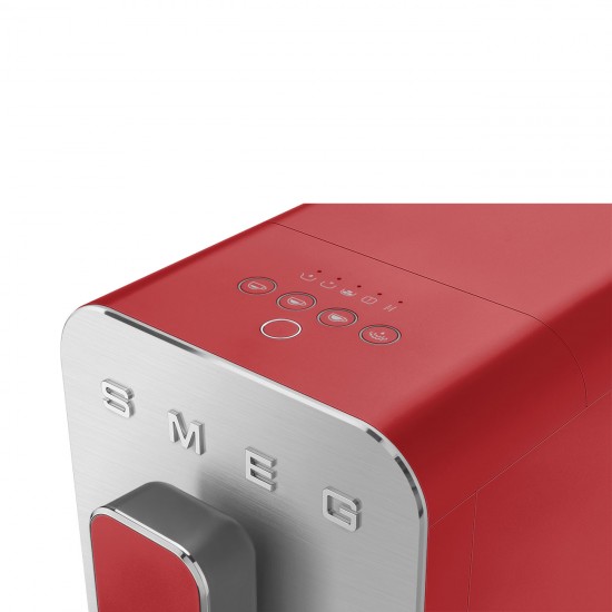 SMEG SUPERAUTOMATIC COFFEE MAKER 50´STYLE RED BCC02RDMEU SMEG SUPERAUTOMATIC COFFEE MAKER 50´STYLE RED BCC02RDMEU