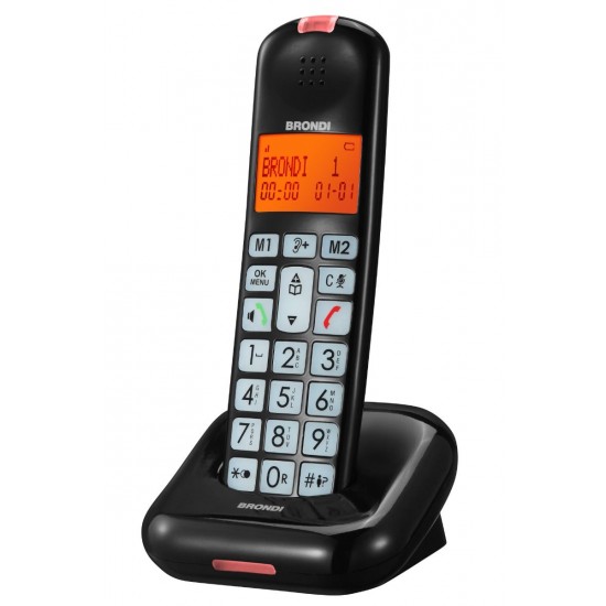 BRONDI BRAVO MOON CORDLESS SENIOOR CALL IDENTIFIER BLACK BRONDI BRAVO MOON CORDLESS SENIOOR CALL IDENTIFIER BLACK