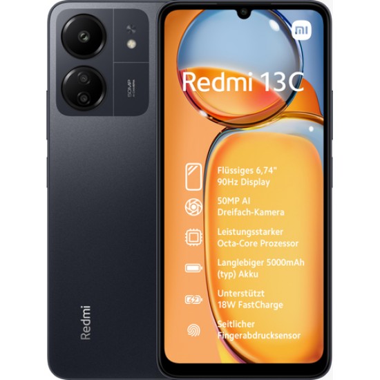 XIAOMI REDMI 13C 6+128GB NFC DS 4G MIDNIGHT BLACK OEM