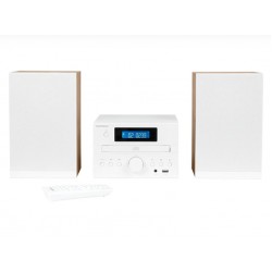 THOMSON MICRO SOUND SYSTEM BT RADIO FM/CD/MP3/USB WOOD FINISH WHITE MIC121BT