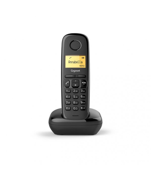 Gigaset A 170 BLACK - Telefono Dect con base analogica